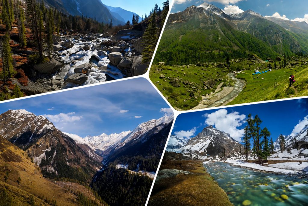 Scenic Har Ki Dun Valley surrounded by Himalayan peaks and alpine meadows in Uttarakhand