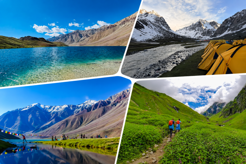 Hampta Pass trail changing from green Kullu Valley to barren Lahaul landscape